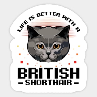 British Shorthair Cat Sticker